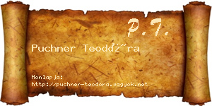 Puchner Teodóra névjegykártya